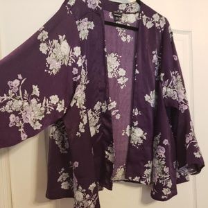 TORRID Purple Floral Cover Up